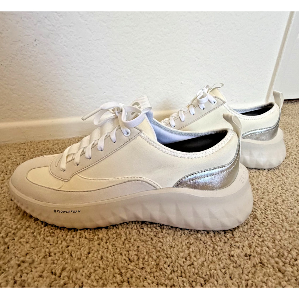 Cole Haan ZERØGRAND II FlowerFoam Sneakers White Silver Women’s 9 B W34513